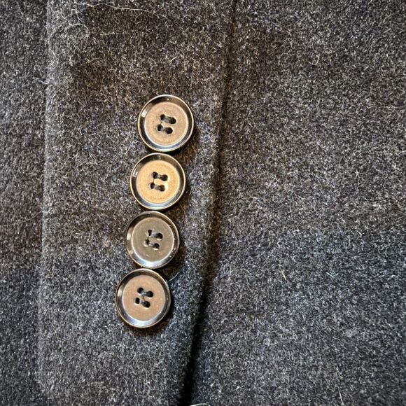 Calvin Klein Men Black Wool Cashmere 3 Button Overcoat Sz 60R Pacific 51711 - Picture 10 of 16